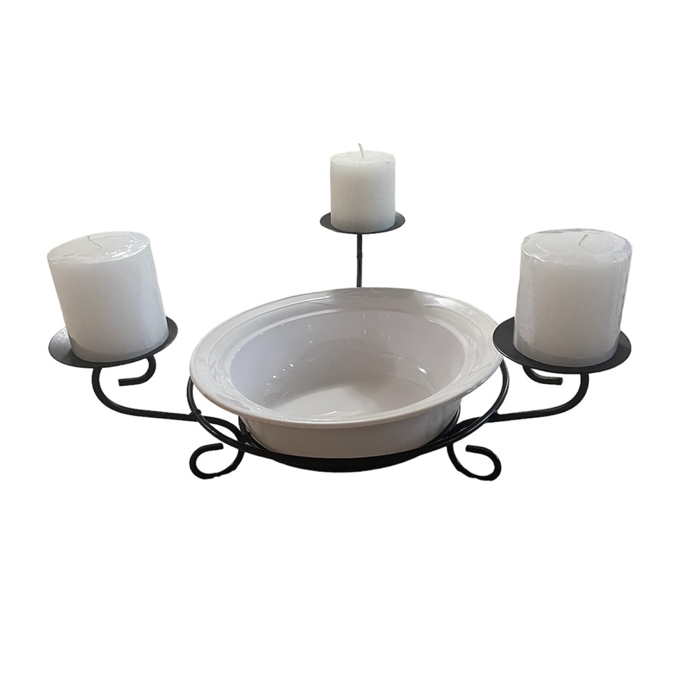 Candle Holder & Bowl Centerpiece